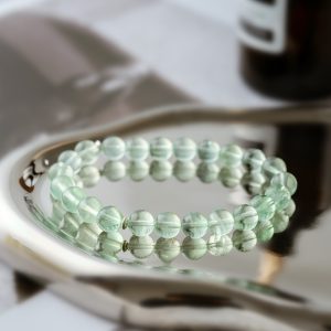 Spring Rain | Green Fluorite Bracelet - Green fluorite, sterling silver bracelet product photograph